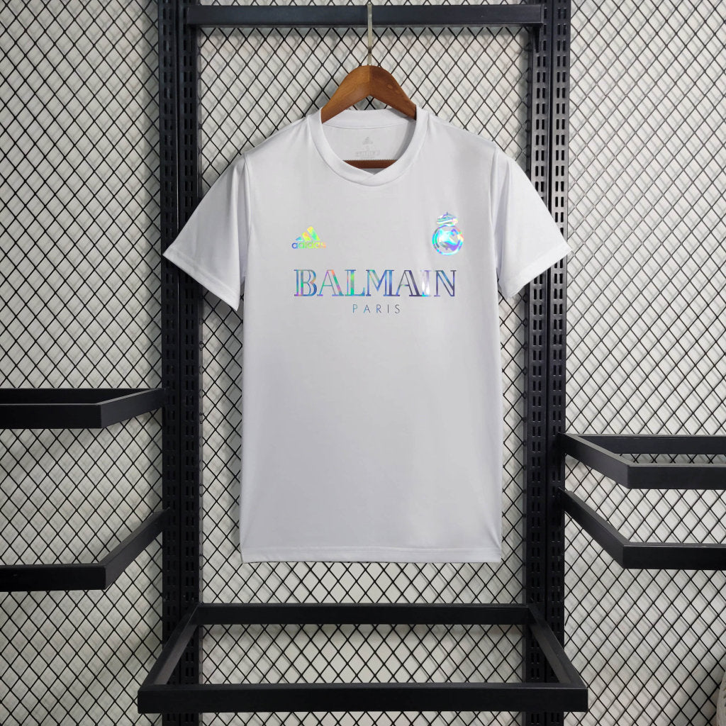 Real Madrid Maillot foot Balmain blanc 2023 2024